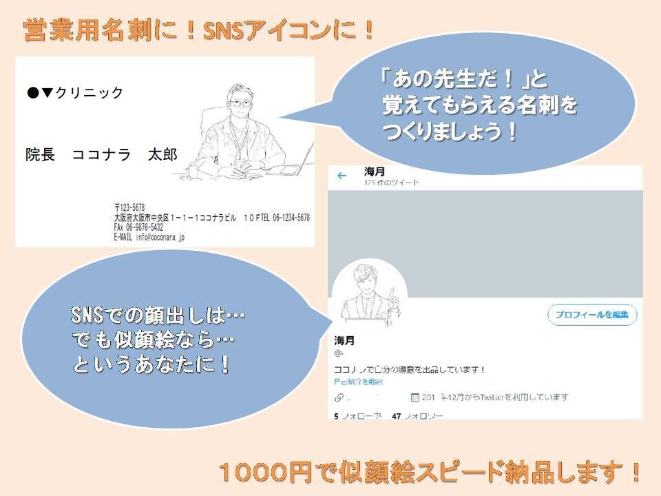 商用OK！最短１日納品可！線画の似顔絵、描きます 急ぎのイラストが欲しい方！挿絵、名刺、アイコンにどうぞ。 イメージ2