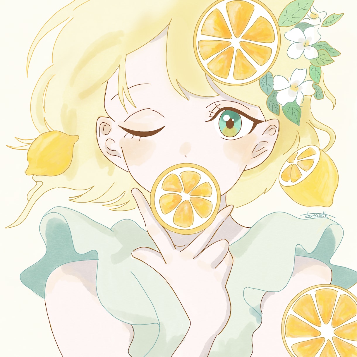女性向けのやさしい雰囲気のイラスト描きます SNSアイコンや記念イラスト、立ち絵、キャラデザにおすすめ！ イメージ2