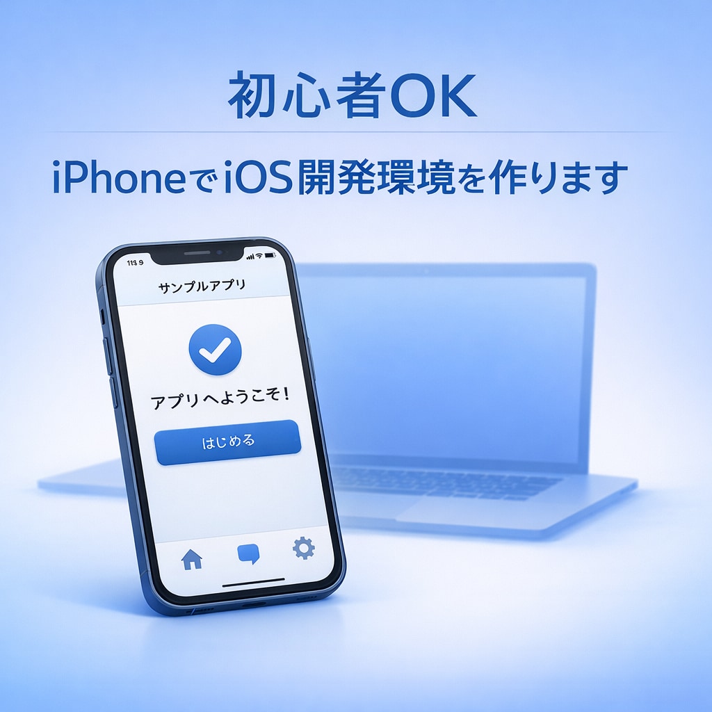 スマホだけでiOSアプリ開発できる環境を構築します iPhone1台で誰でも簡単にアプリを製作状態まで構築します イメージ1