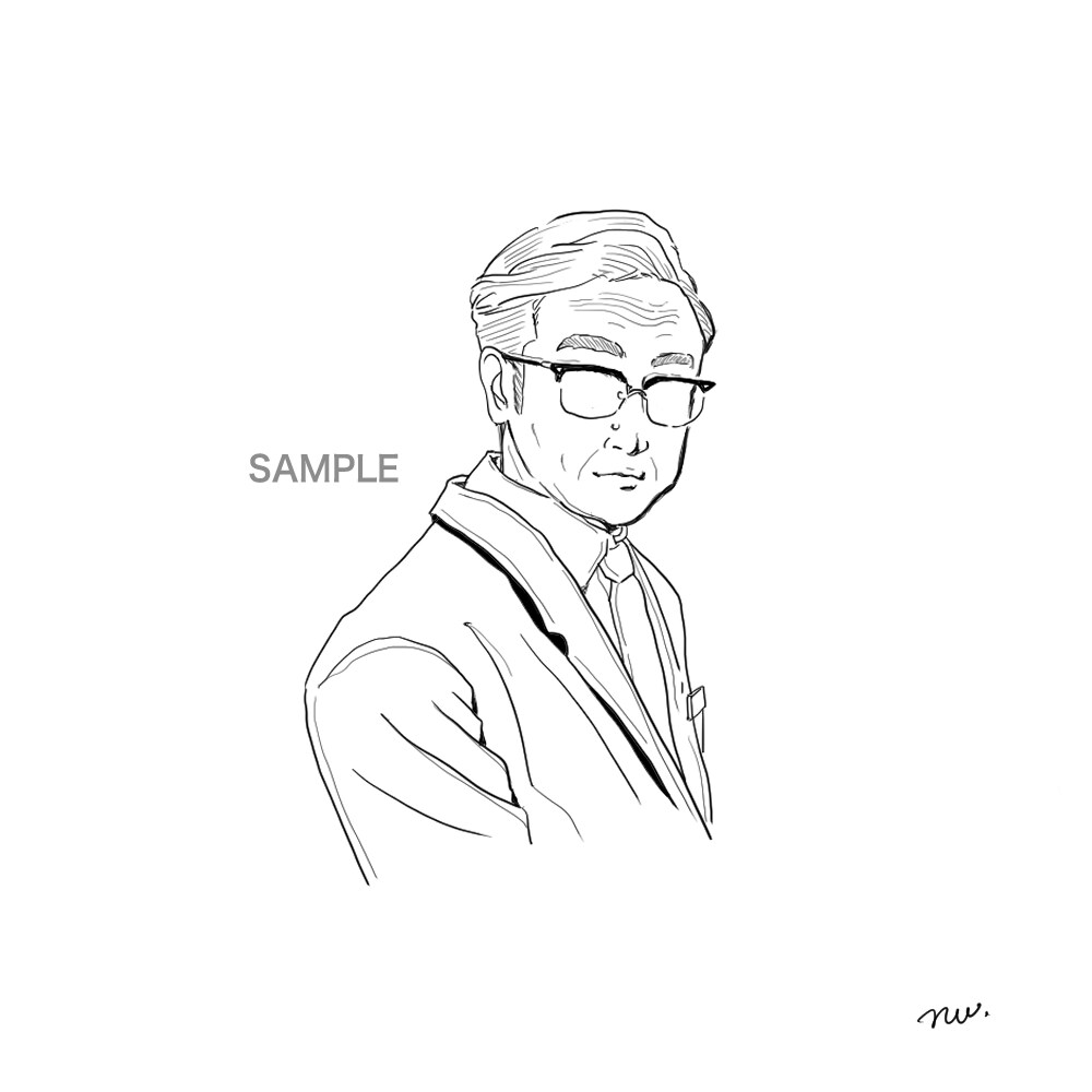 手書き線画◎モノクロシルエット人物イラスト描きます やや細やかでスタイリッシュな白黒テイストです イメージ3