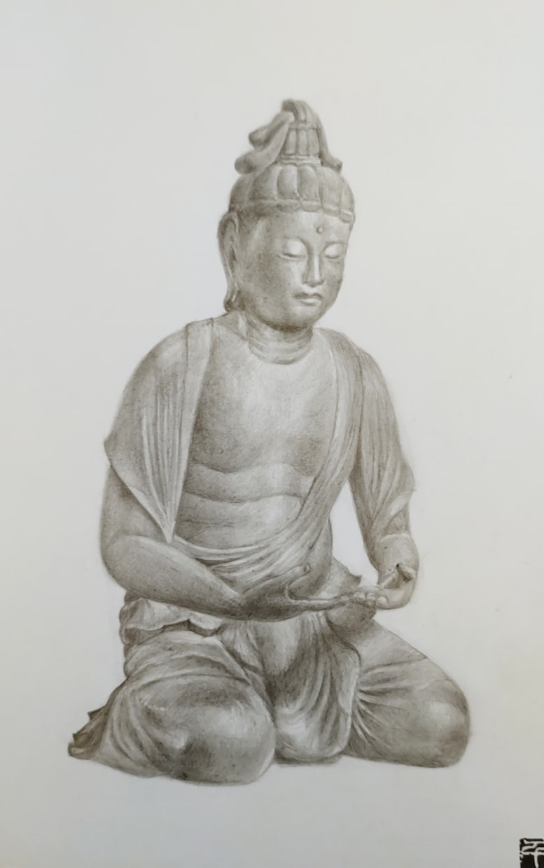 仏画、肖像画をお描きます 顔彩、鉛筆などを使って、細密に描きます。 イメージ3