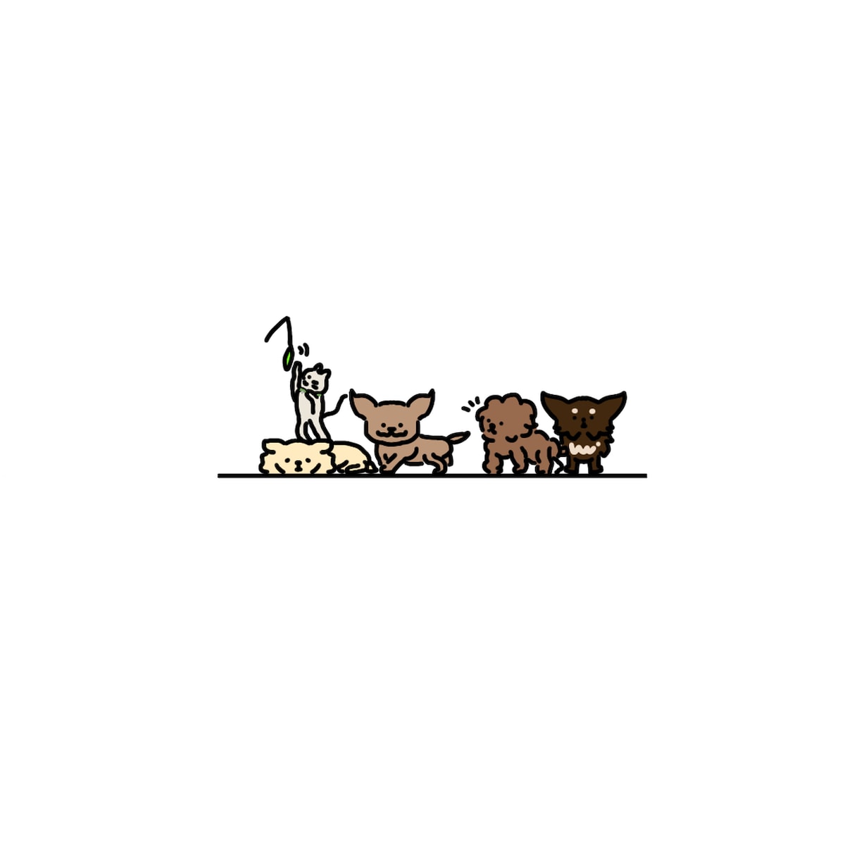 商用OK！シンプルでゆるいイラストやロゴ描きます 目を引くシンプルかつ個性のあるイラスト イメージ2