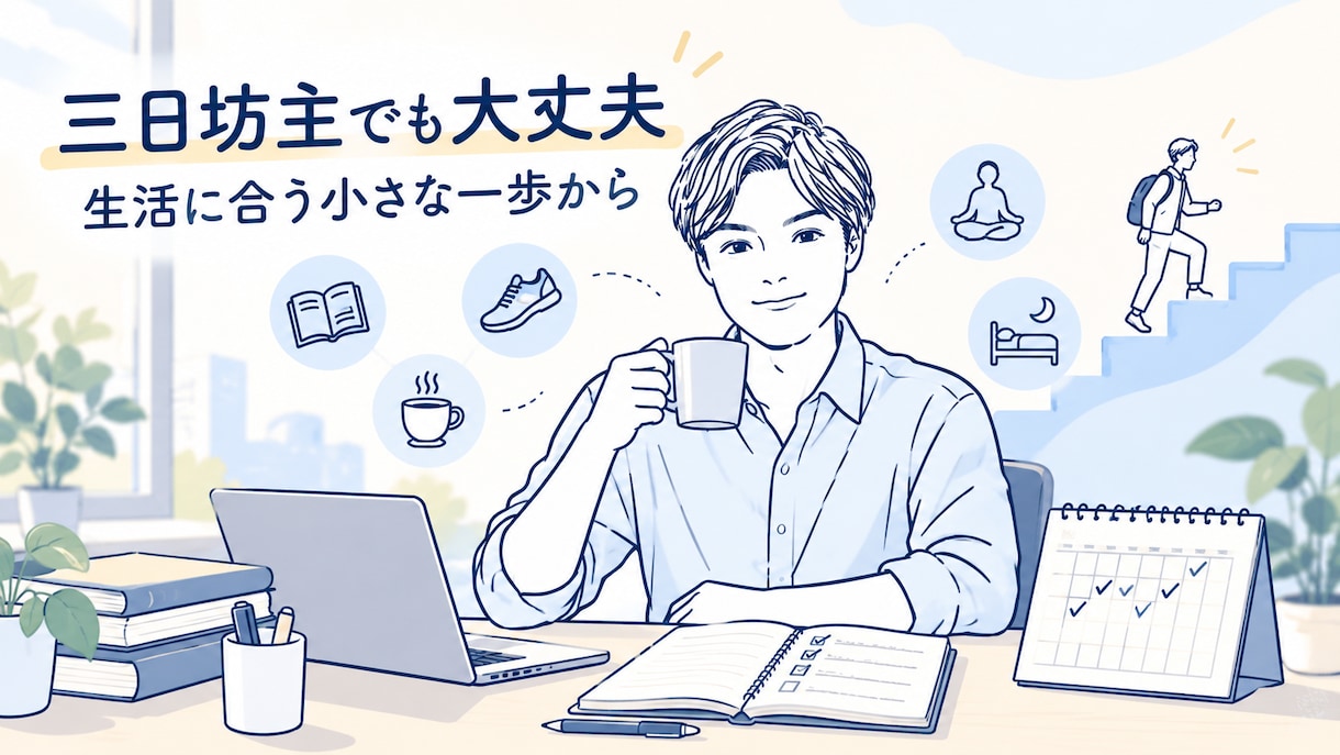 続かない行動を無理なく続ける形に整えます 続かない行動を無理なく続ける形に整えます イメージ2