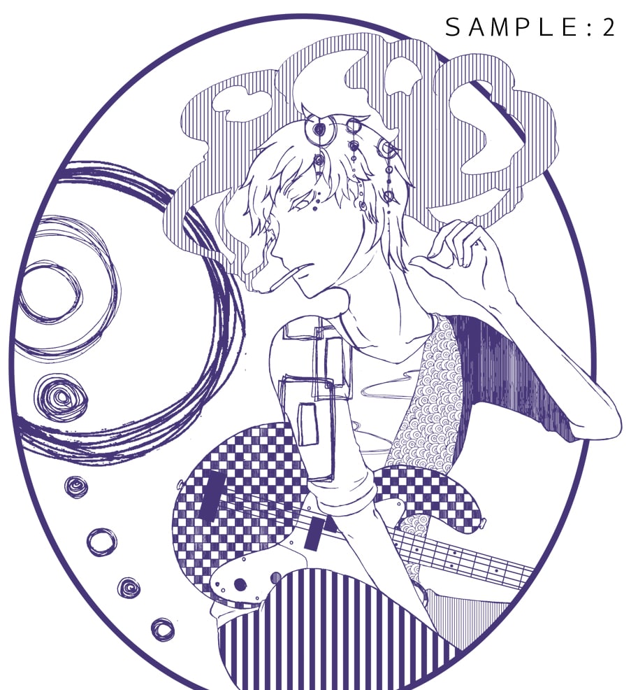 線画で手描き感のあるイラスト描きます 単色でもインパクト大のイラスト イメージ4