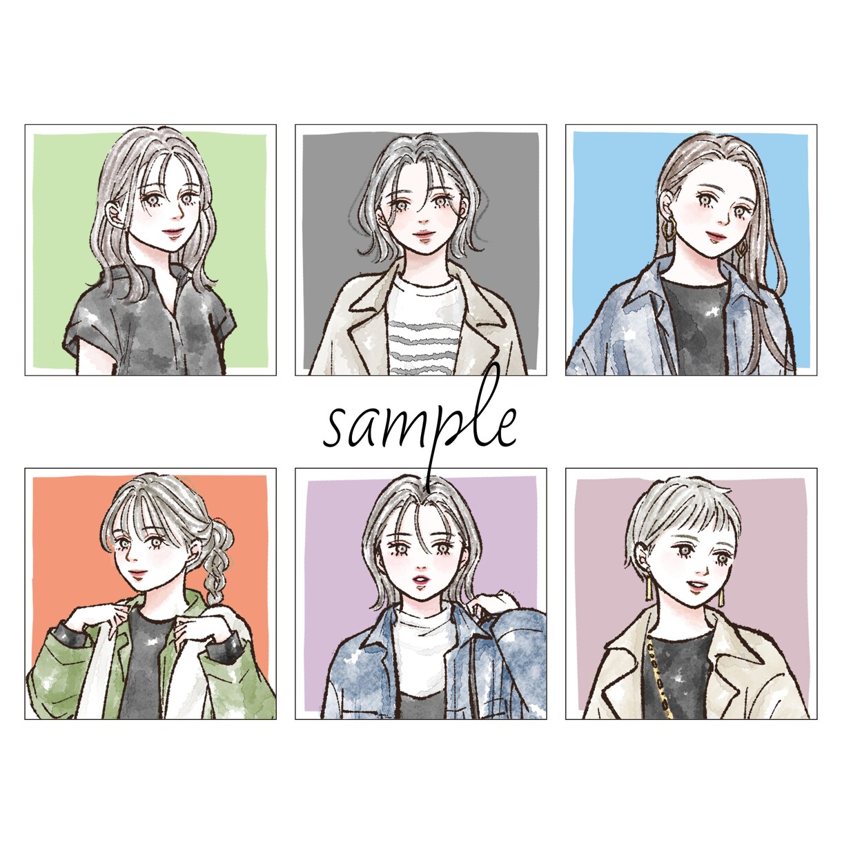 オシャレで女っぽい女の子お描きします シンプルすぎないけどオシャレな女性・女の子！SNSアイコンに イメージ6