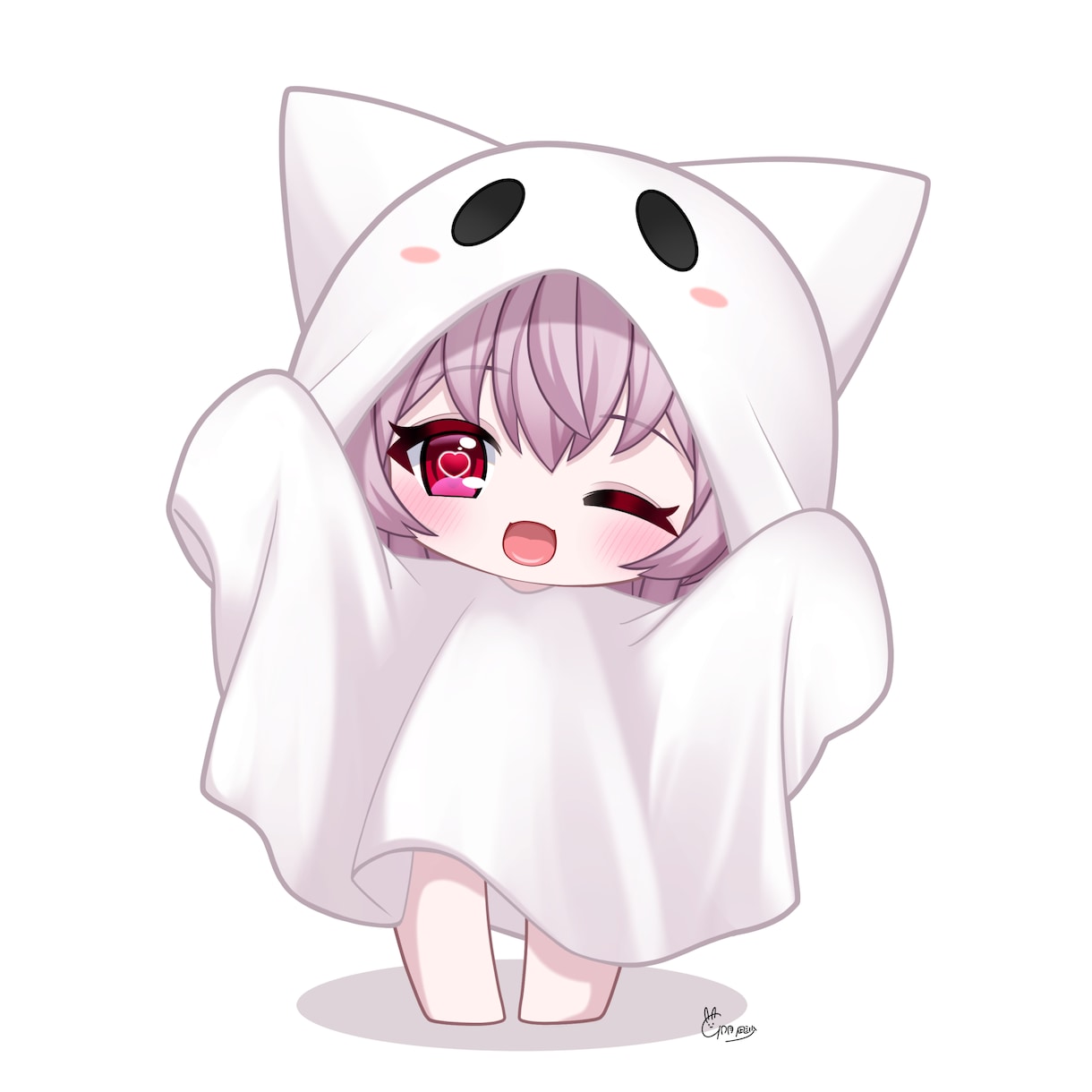 オバケシーツちゃん量産イラスト15点セット描きます ハロウィンに間に合う!量産イラスト15点セット イメージ1