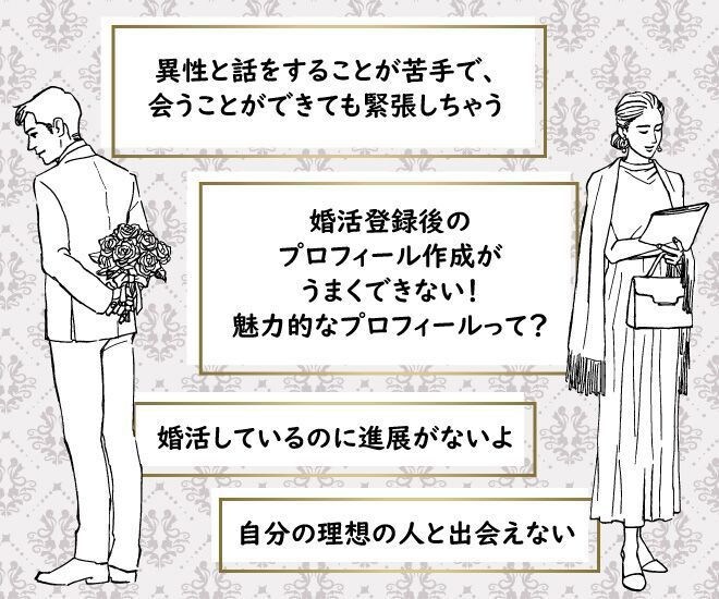 結婚相談所で婚活している人のお悩み聞きます 200人以上とお見合いした経験を活かしたトータルサポート！ イメージ2