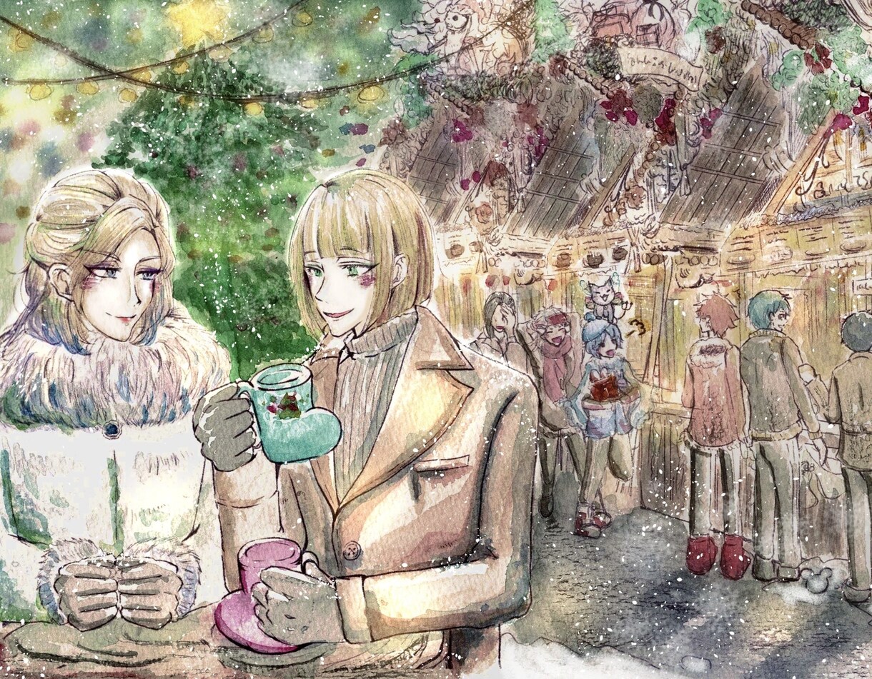 アニメ、漫画キャラのイラストをかきます SNSアイコンやポストカードなど水彩画メイン イメージ9