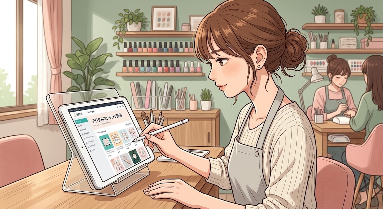 紙の手書きは、もう卒業ネイルカスタマーカードます 忙しい施術の合間にサッと書いて、パッと出せる！ イメージ1