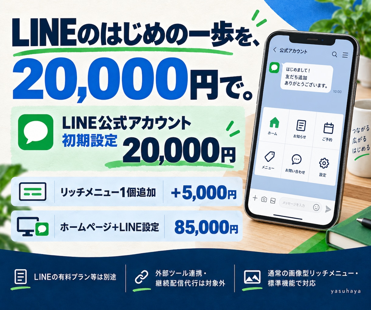 LINE公式アカウントの初期設定を整えます リッチメニュー・あいさつ・自動応答をまとめて設定 イメージ4