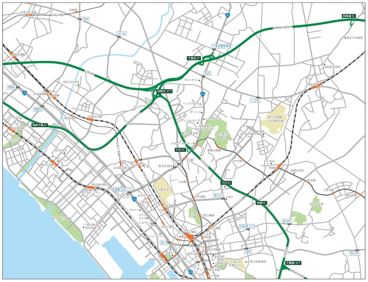 広域でより細かい表現の地図の制作をします パンフレット等、広域への配布物への掲載にオススメ イメージ3