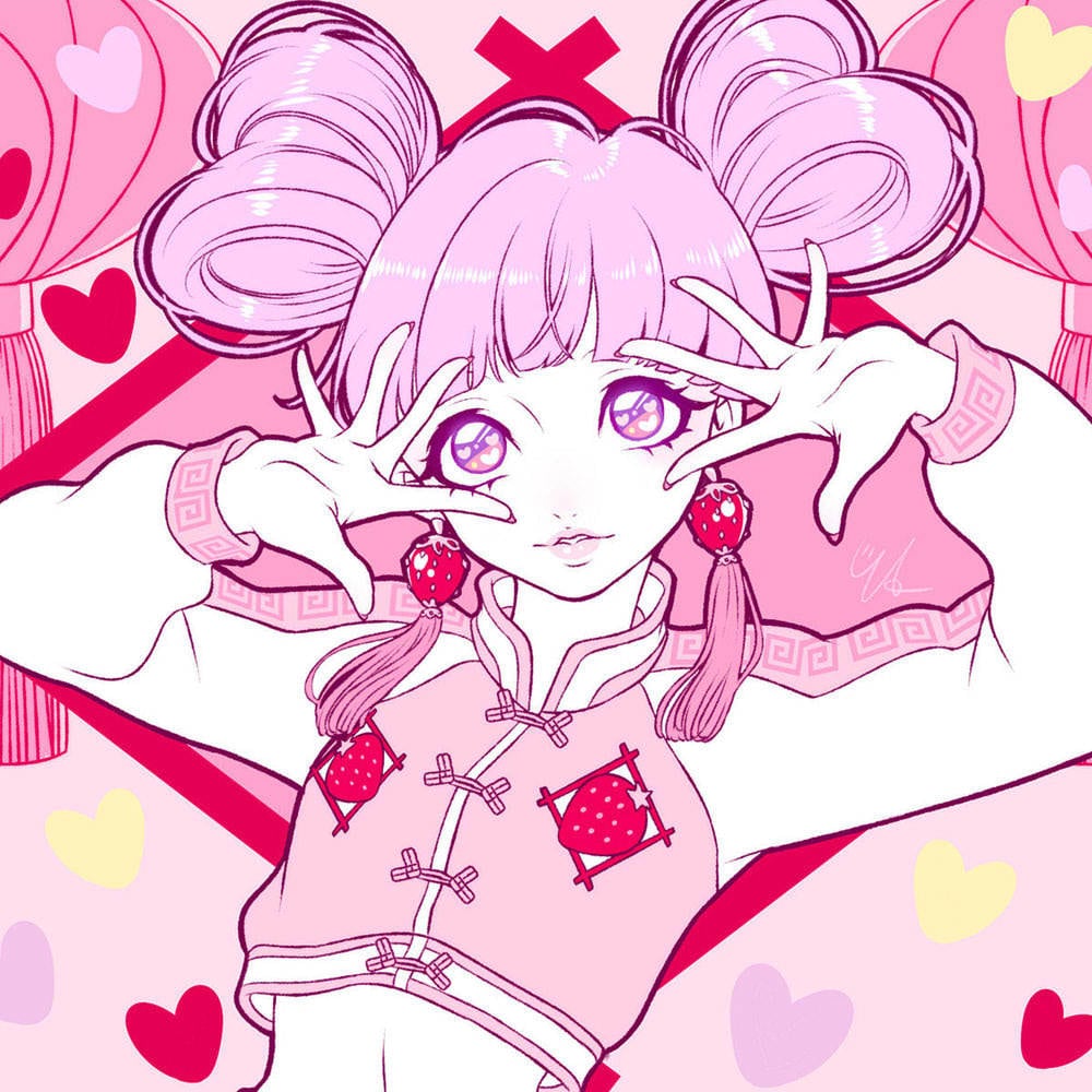 ポップなキャラクターバストアップ絵描きます 背景や描きこみが少ないシンプルな一枚絵です。 イメージ7