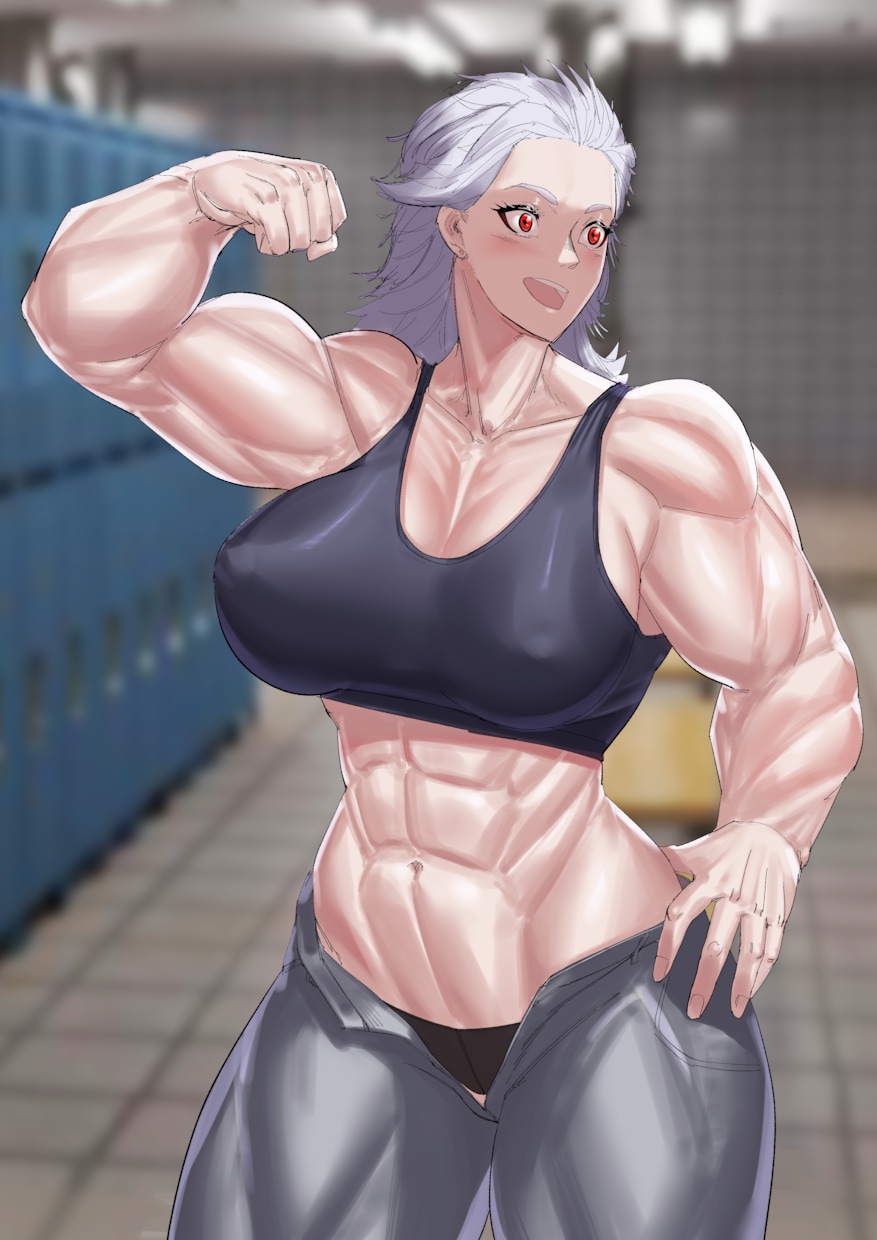 ご希望の筋肉娘描きます アイコン・バストアップ・立ち絵など イメージ6