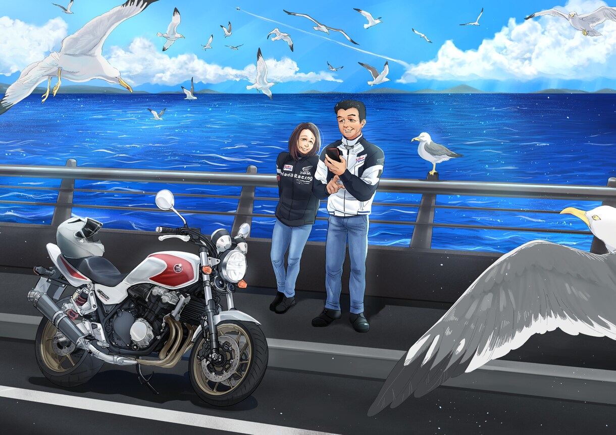 貴方とバイク、お描きします 貴方と愛車をイラストに！キャラクターや、ミニキャラでも！ イメージ2