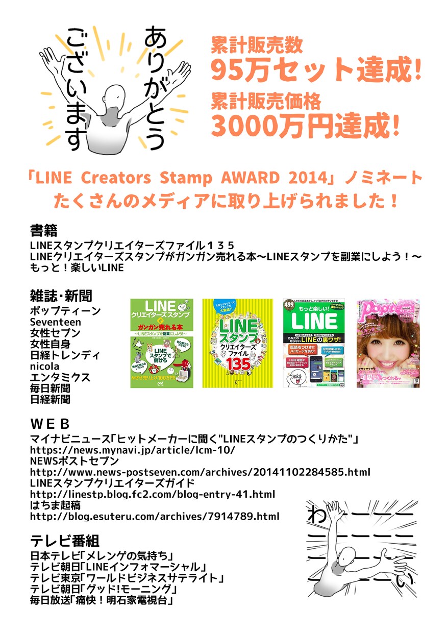 LINEスタンプのアドバイスします ランキング１位獲得『文字打ってる場合じゃねえ！』作者です イメージ2