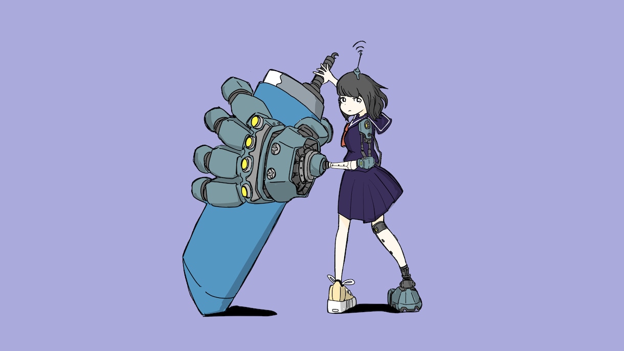 メカメカしいポップで可愛いイラストを描きます ○CDジャケット○Tシャツ○MVイラスト○アイコン等実績有！ イメージ1