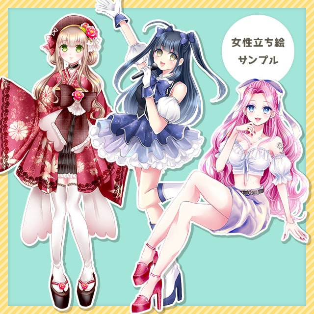 TRPG用の立ち絵を制作します 明るい色合いの可愛い女の子が得意です！ イメージ2
