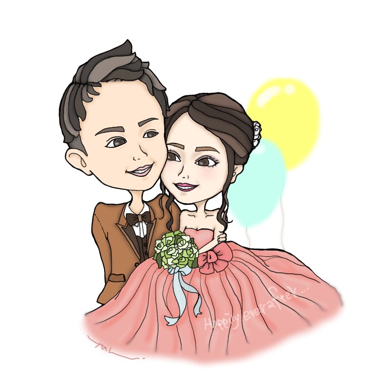 ポップな似顔絵描きます 思い出をイラストに残そう、お祝いをイラストで送ろう。 イメージ1
