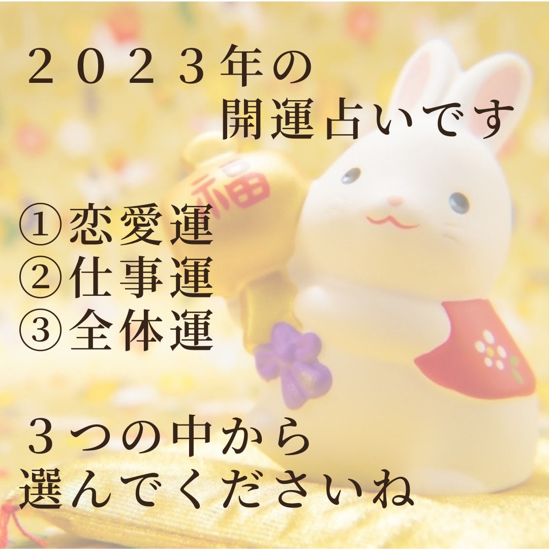お正月限定！2023年開運占います 2023年運気上昇の波に乗りましょう イメージ2