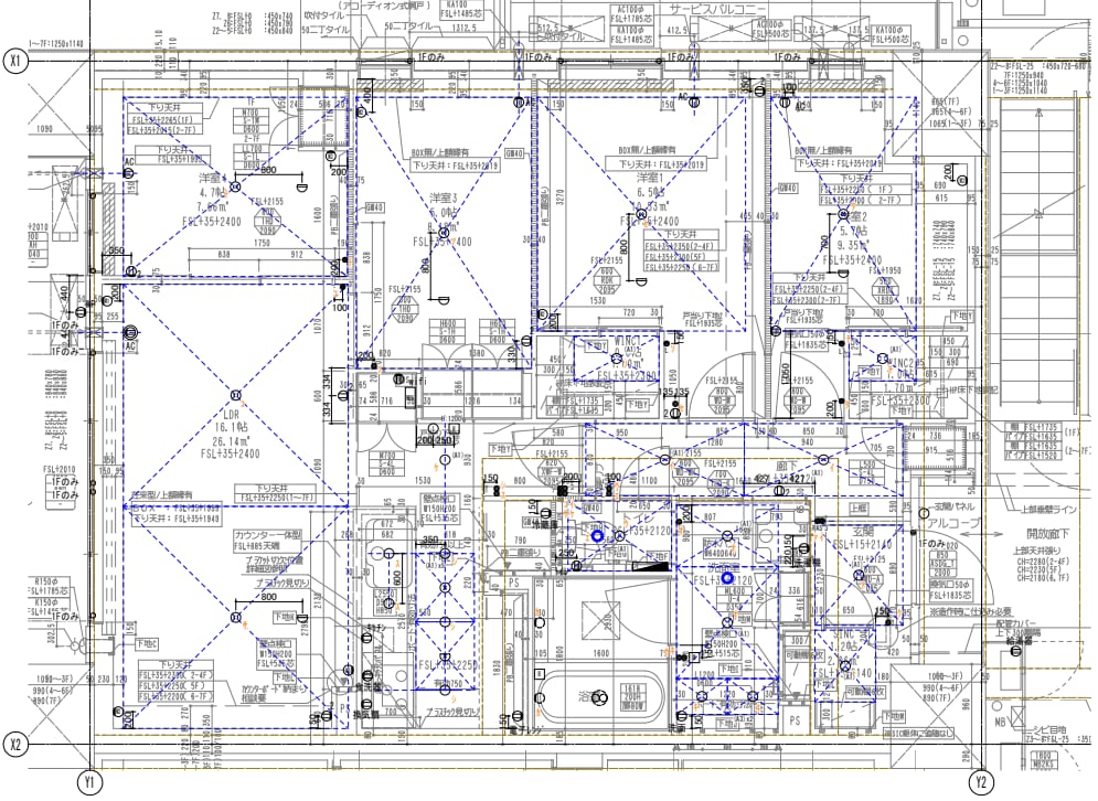 確認申請・実施設計の電気設備プロット作成します 設計事務所様・工務店様のご依頼歓迎です イメージ1