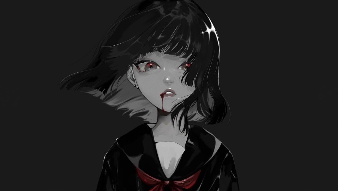 あなただけの歌ってみた・MVイラストを描きます 綺麗め女の子、ダークな雰囲気が得意です✨ イメージ2
