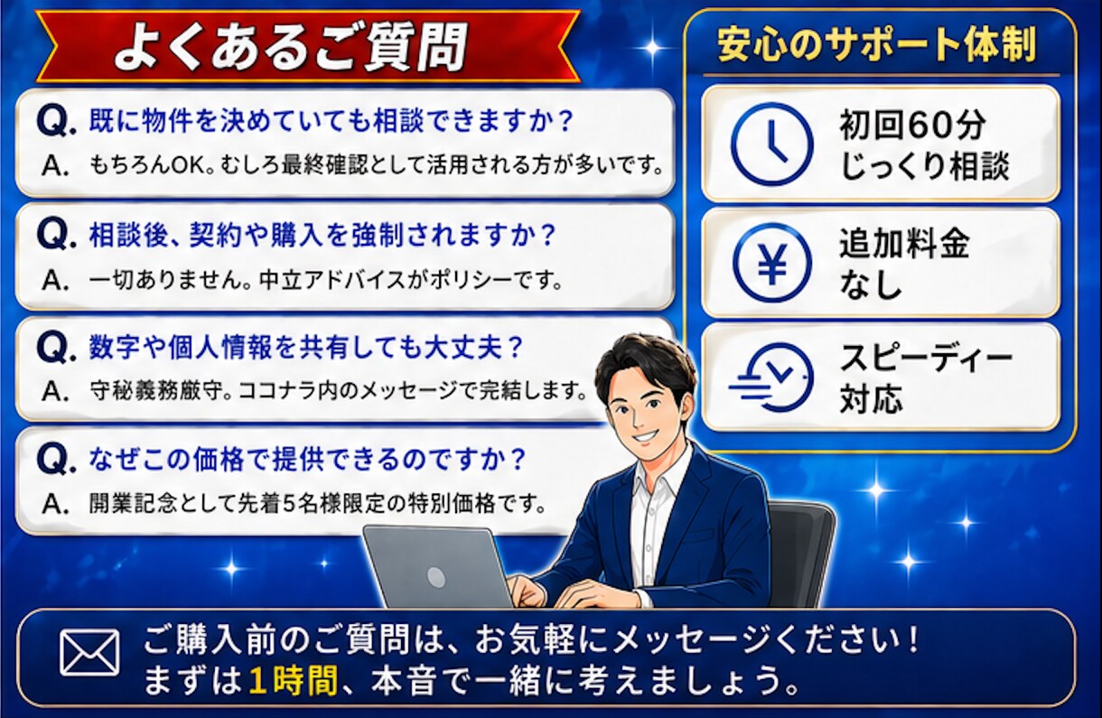 宅建士FPが住宅ローン本音目線で対応します 現場経験者が本音で答える買主目線のマイホーム相談 イメージ4