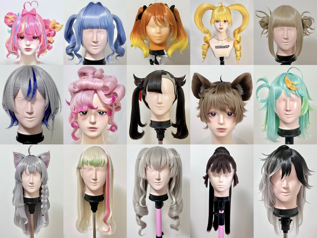 コスプレウィッグの制作します 女性キャラのウィッグ得意です！ イメージ1