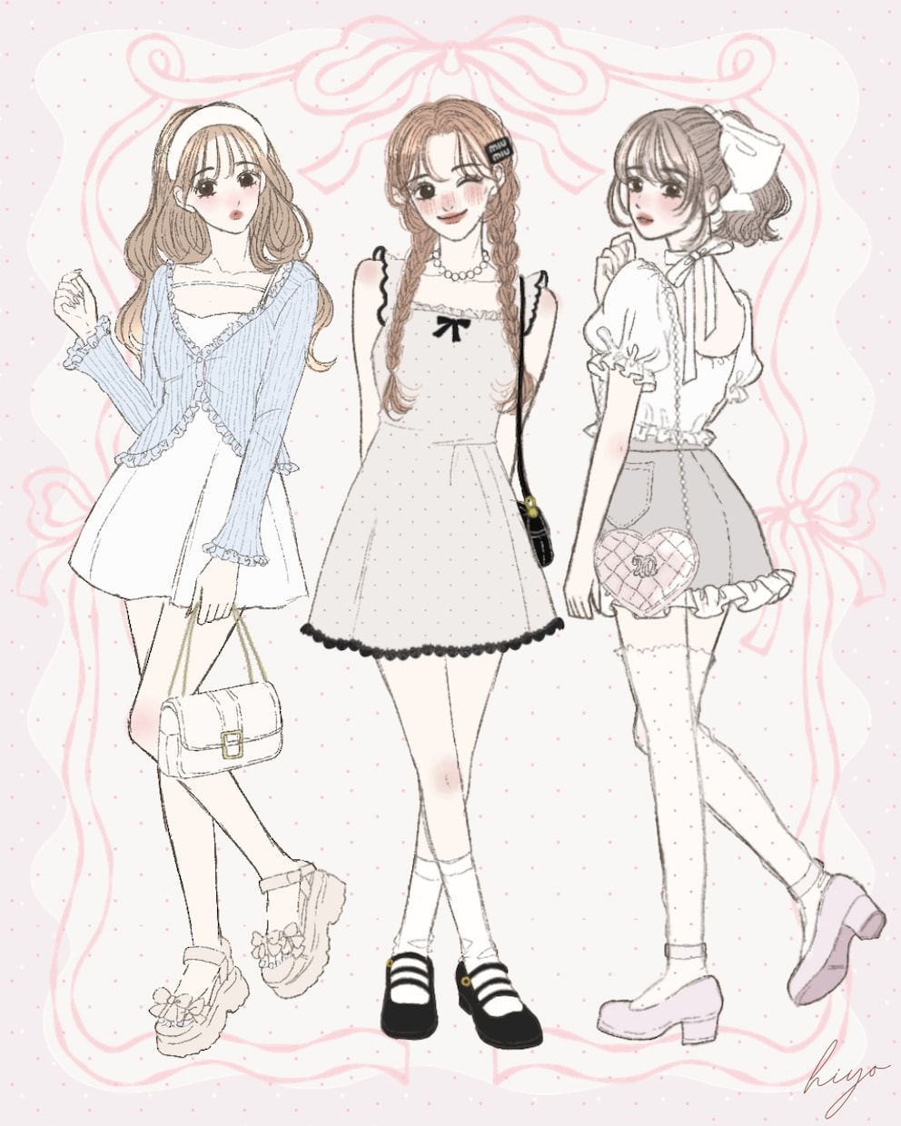 キャラクター立ち絵・コーデイラスト描きます 【ファッション・サイト・ビジネス・コーデ・SNS用】 イメージ1