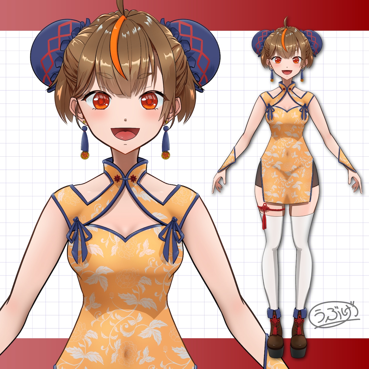 Vライバー配信用立ち絵・イラスト制作します 修正回数無制限!納得の仕上がりにします! イメージ3