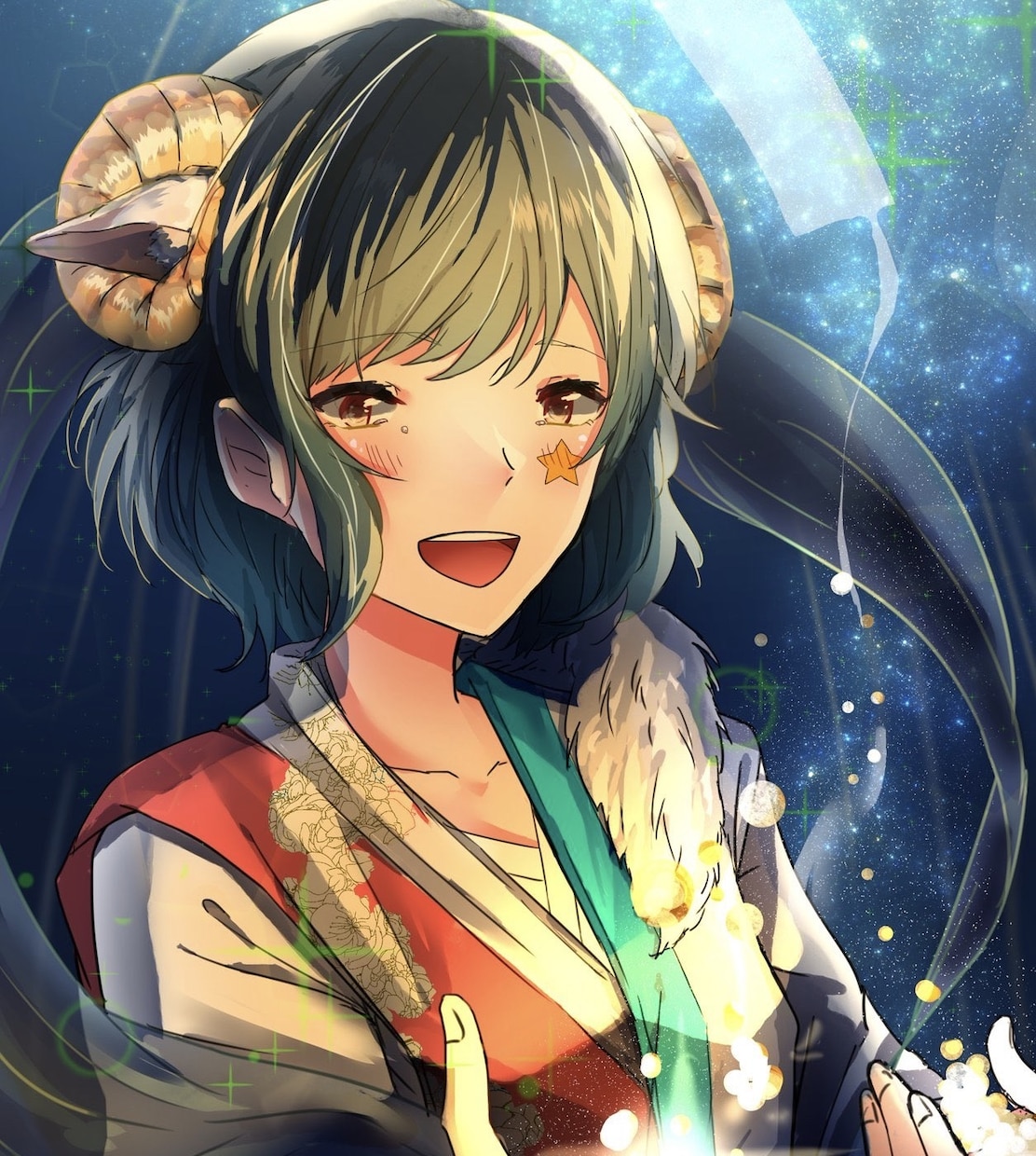 キラキラ アイコンイラスト(値下げ中) 描きます かわいい オリジナルキャラクター アイコンイラスト描きます！ イメージ2