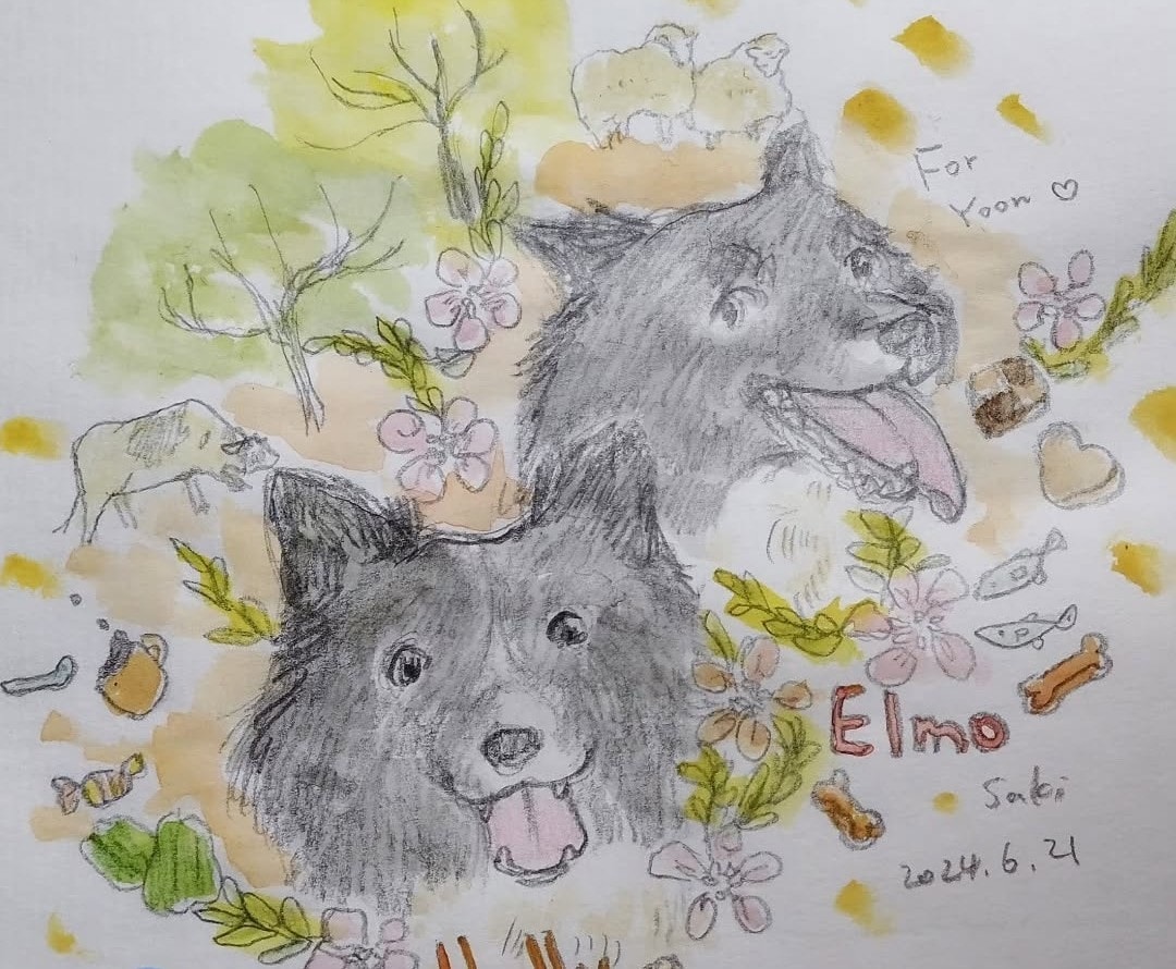 優しい雰囲気の似顔絵を制作します やさしいタッチの手描き水彩似顔絵 イメージ5