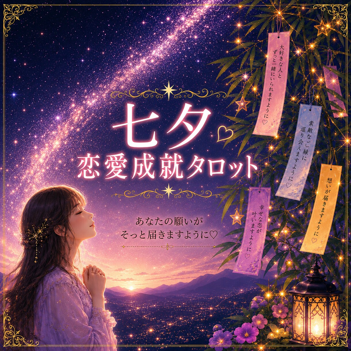 七夕恋愛成就タロットで願いを後押しします 七夕に願いを込めてみませんか？ イメージ1