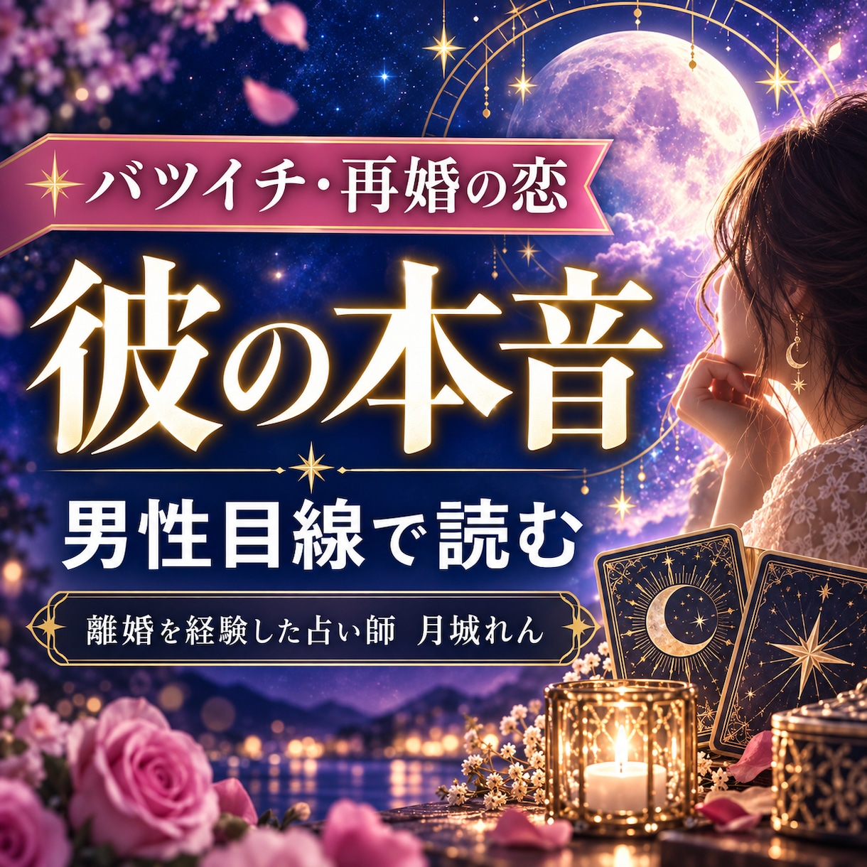 バツイチ再婚の恋｜彼の本音を男性目線で占います 離婚を経験した私が、再婚に迷う恋を男性目線で読み解きます イメージ1