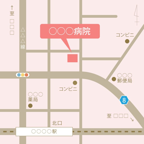 住所のみでシンプルな地図をお作りします 《商用可》WEB用または資料用の地図・案内図を制作します イメージ3