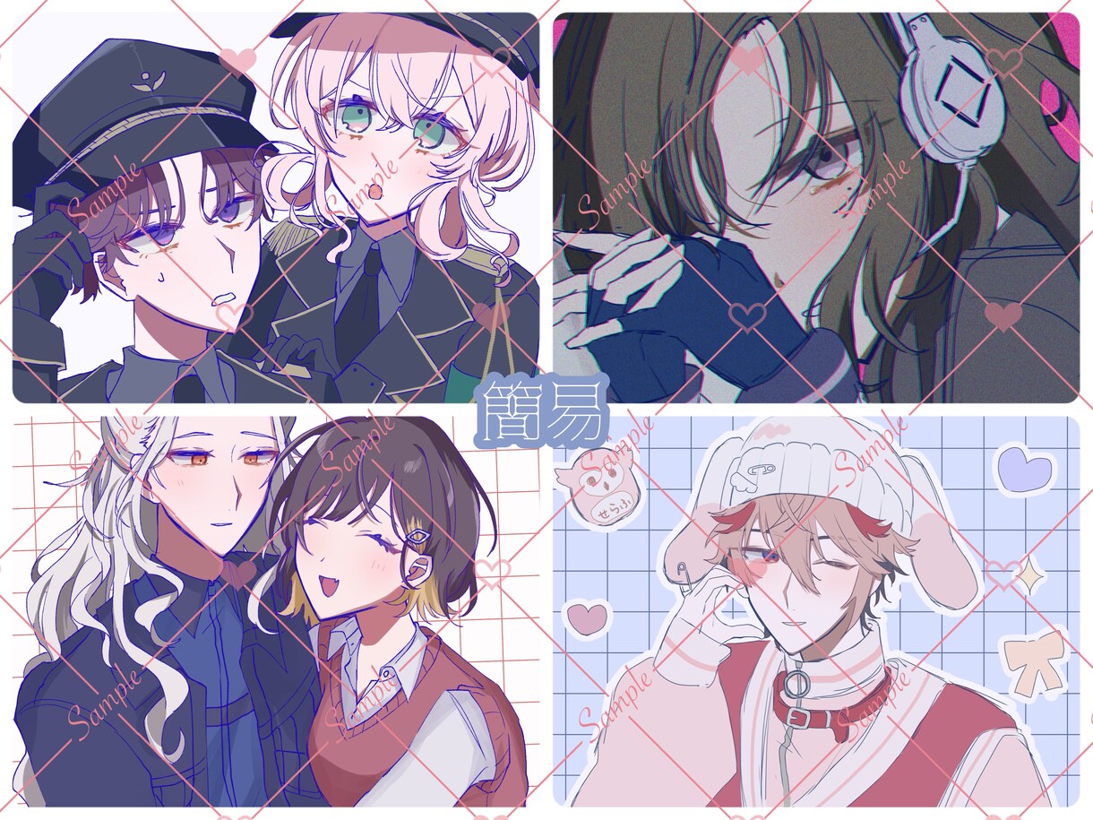 イラスト、夢絵、全身絵 描きます 簡易、通常のパターンで描き分けをお選びいただけます。 イメージ4