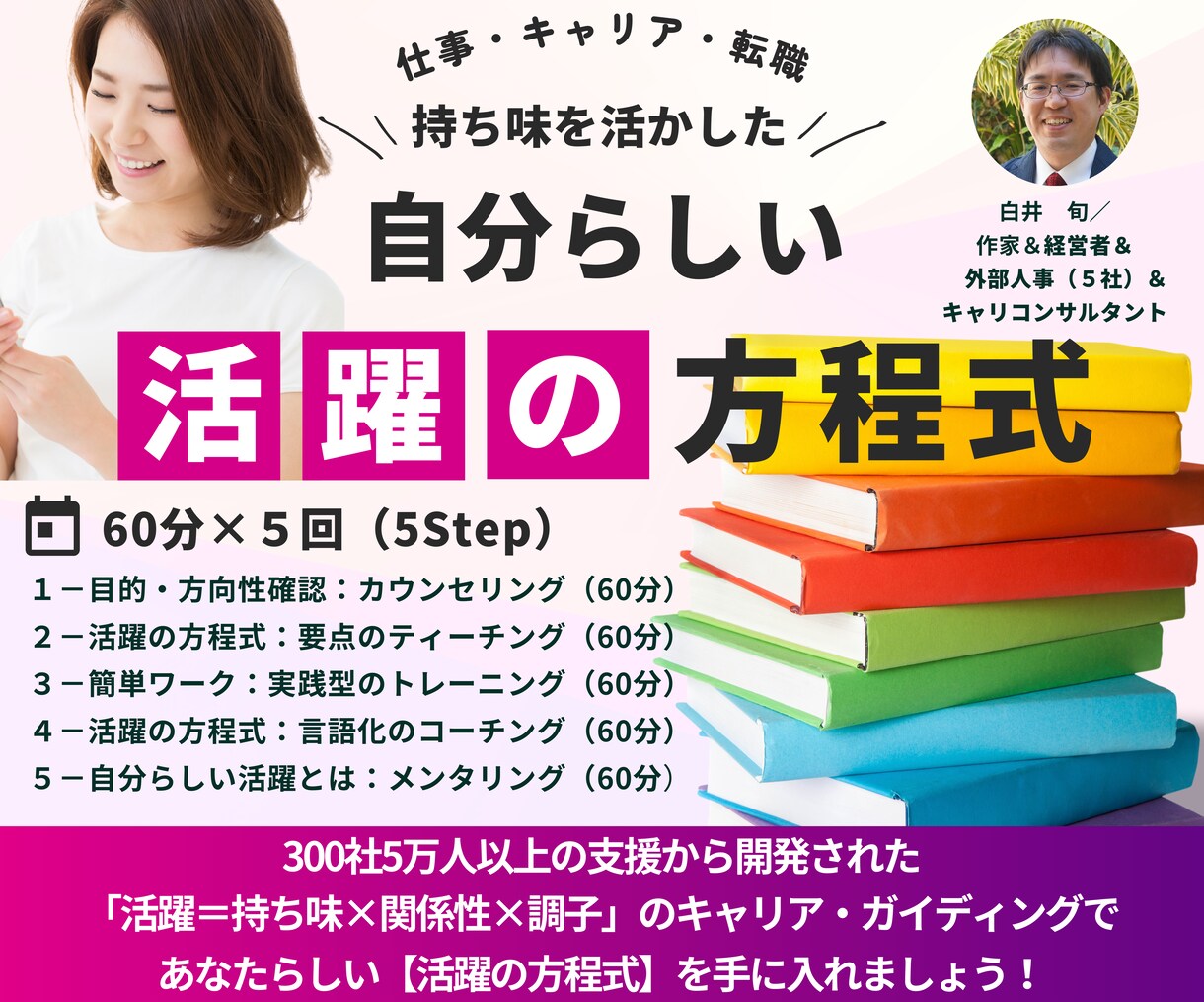 仕事・転職！あなただけの「活躍の方程式」を導きます モヤモヤがスッキリ！で『自分らしく』×『すぐやる人』に イメージ1