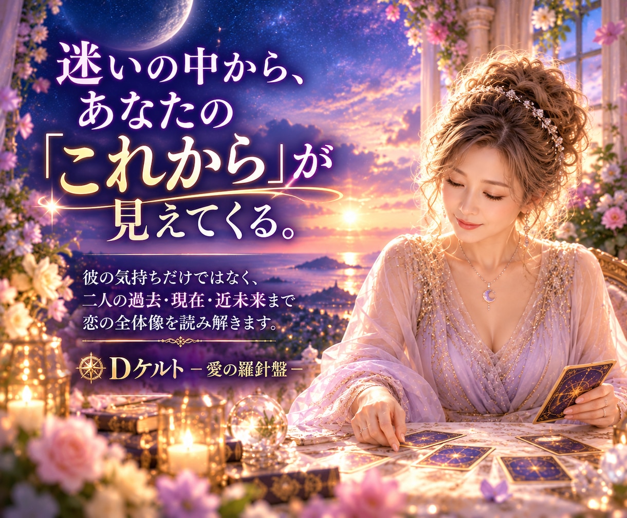 複雑恋愛♡彼の本音と2人の未来を深く読み解きます 過去・現在・未来あなたの恋の全体像と進む道を紐解きます。 イメージ10