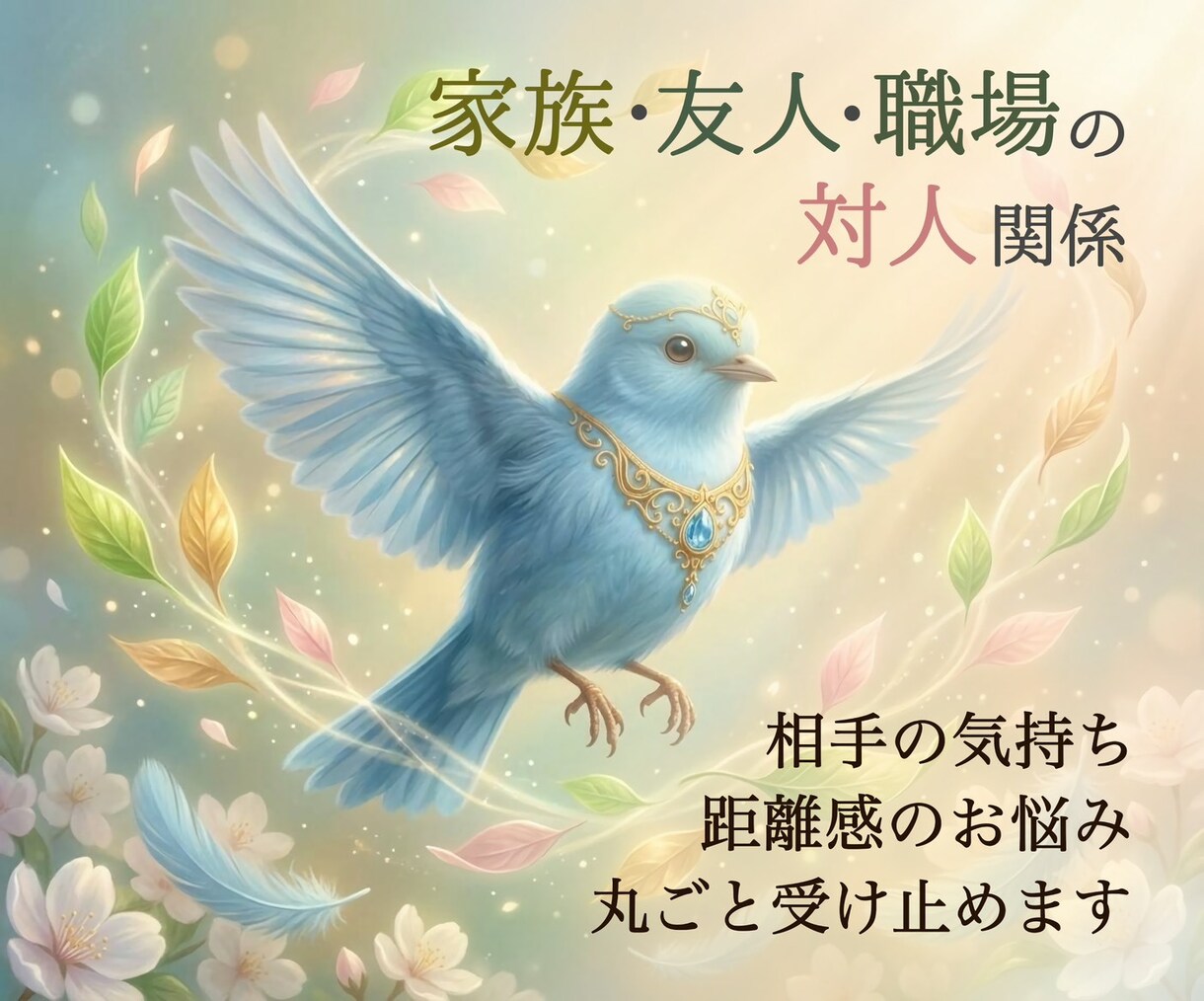 家族友人職場…人間関係のお悩みをやさしく占います ◇相手の気持ちや距離感から複雑な悩みまで丸ごと受け止めます イメージ1
