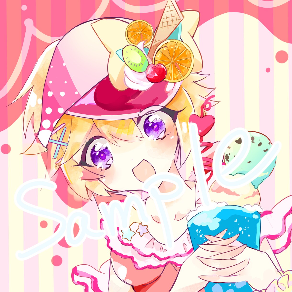 アイコン映えする可愛いイラスト描きます 少年少女や可愛い絵柄が得意です。 イメージ1