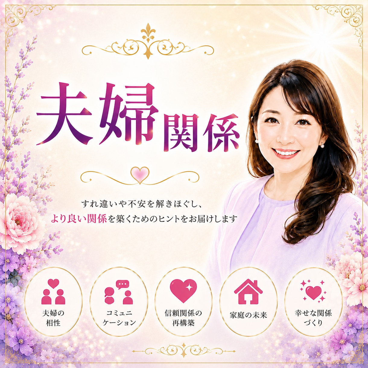 夫婦関係専門❤️夫婦の悩みをタロット鑑定します ✨初回限定✨相手の気持ち/関係修復/未来の流れを丁寧に鑑定 イメージ1