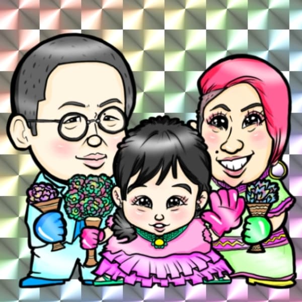 SNS用　ビックリマン風似顔絵作成します SNSのアイコンなどにいかがでしょうか　シール印刷なし イメージ4