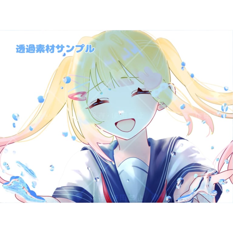 夏にぴったり！海辺で水遊びをする量産描きます お友達やオリキャラ同士のペア画にもぴったりです♡ イメージ4
