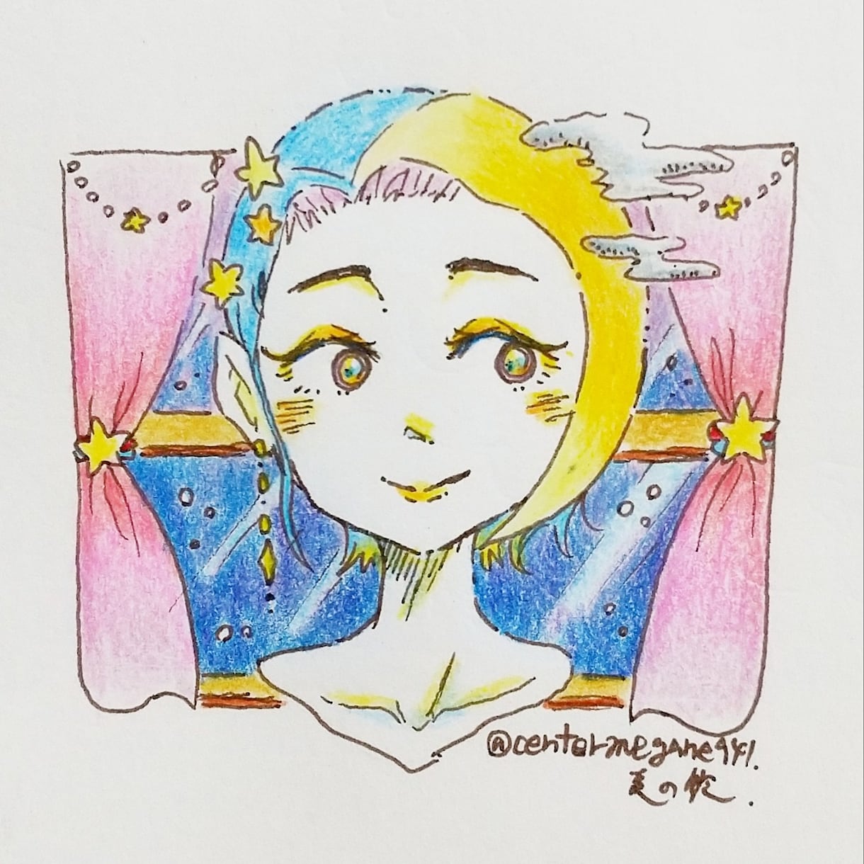 SNS等の人物アイコン描きます 色鉛筆･アクリル絵具を用いて優しいテイストのイラストを制作☆ イメージ1