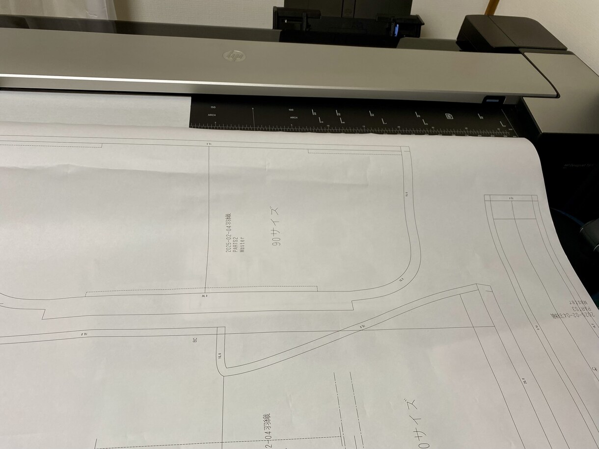 東レCADデーターをA0プリンターで型紙出力します 印刷のみとなります(カット線なし) イメージ1