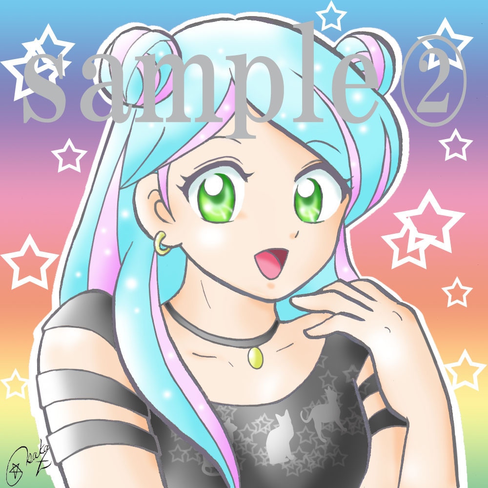 ファンシープリティーアイコン描きます 淡いパステルカラーの可愛いキャラをアイコンに使いませんか？ イメージ2