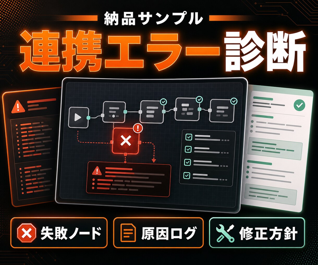 n8n・Makeの連携エラーを診断します 認証・データ形式・分岐を見て止まる場所を30分で整理 イメージ4