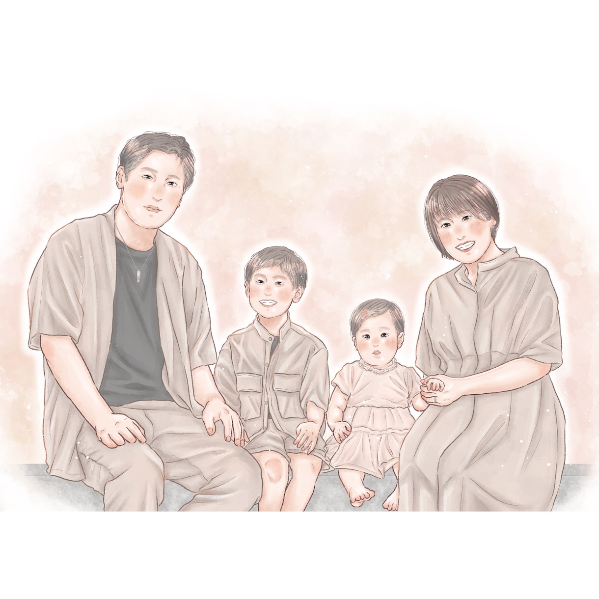 優しい雰囲気であたたかい似顔絵をお描きします プレゼント/記念日/還暦のお祝い/snsアイコン/大人数OK イメージ3