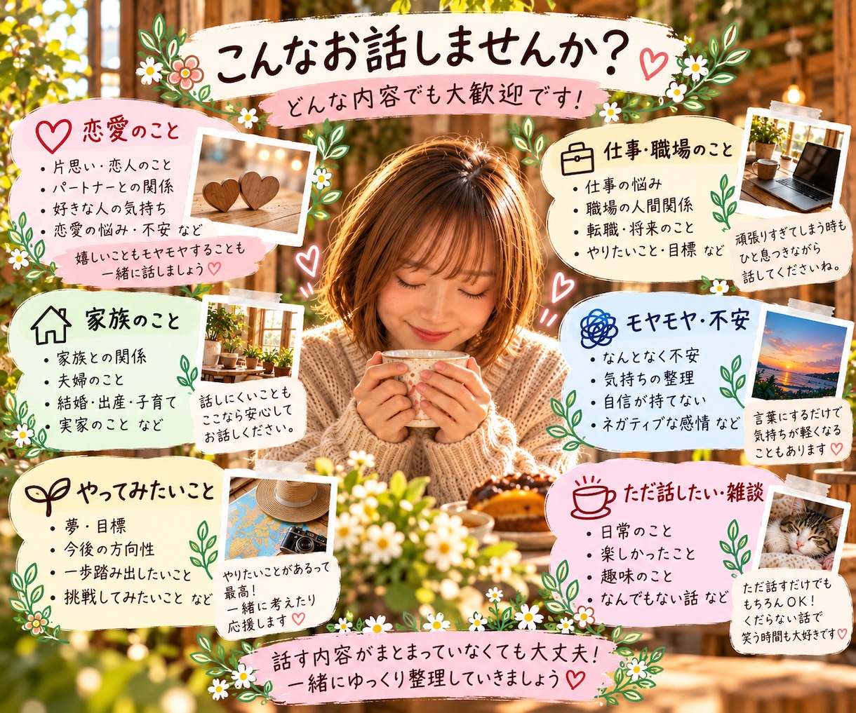まやの家であなたのお話聞きます 悩みも雑談も大歓迎！気軽にふらっと遊びにきてね★ イメージ2