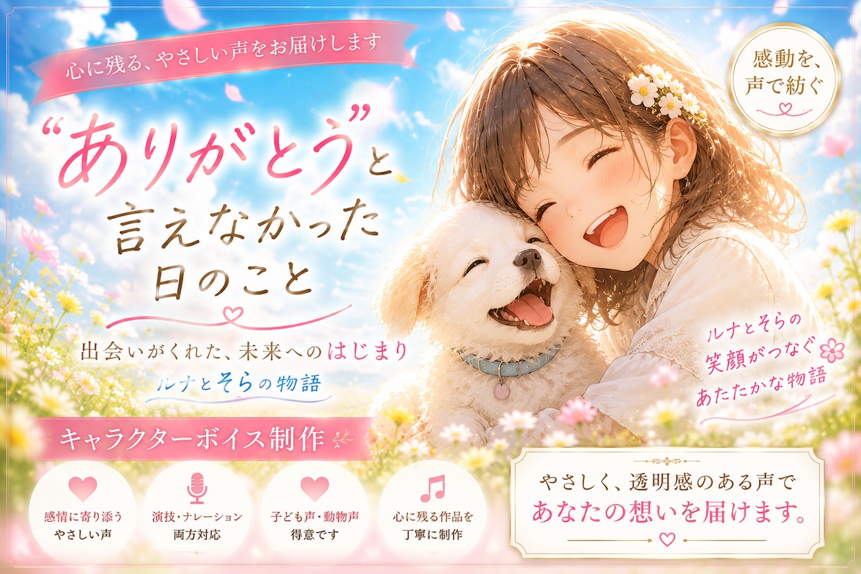 ほのぼの系｜ナチュラルボイスお届けします [ありがとう」と言えなかった日のこと｜感情に寄り添うボイス イメージ1