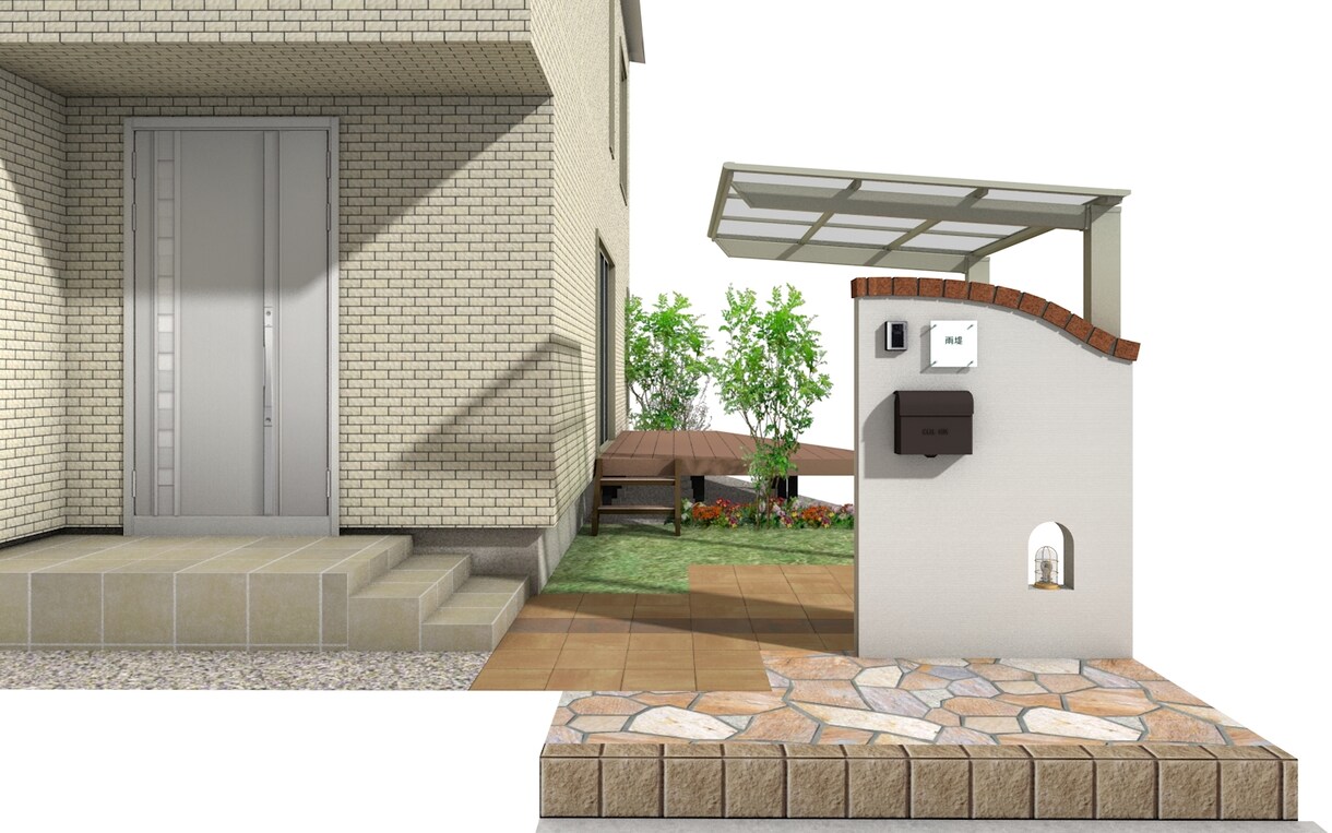 注文住宅の外構設計・デザインします デザインコンクール銀賞受賞！マイホームを素敵に演出します! イメージ2